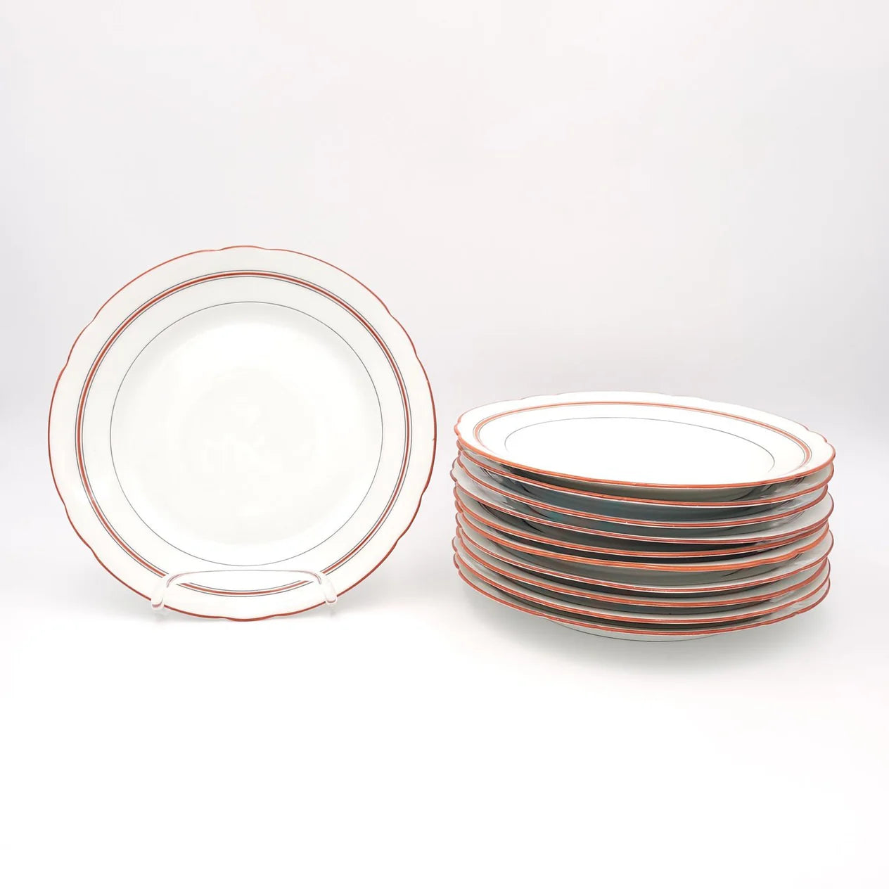 19th Century German Dinner Plates, Set of 10