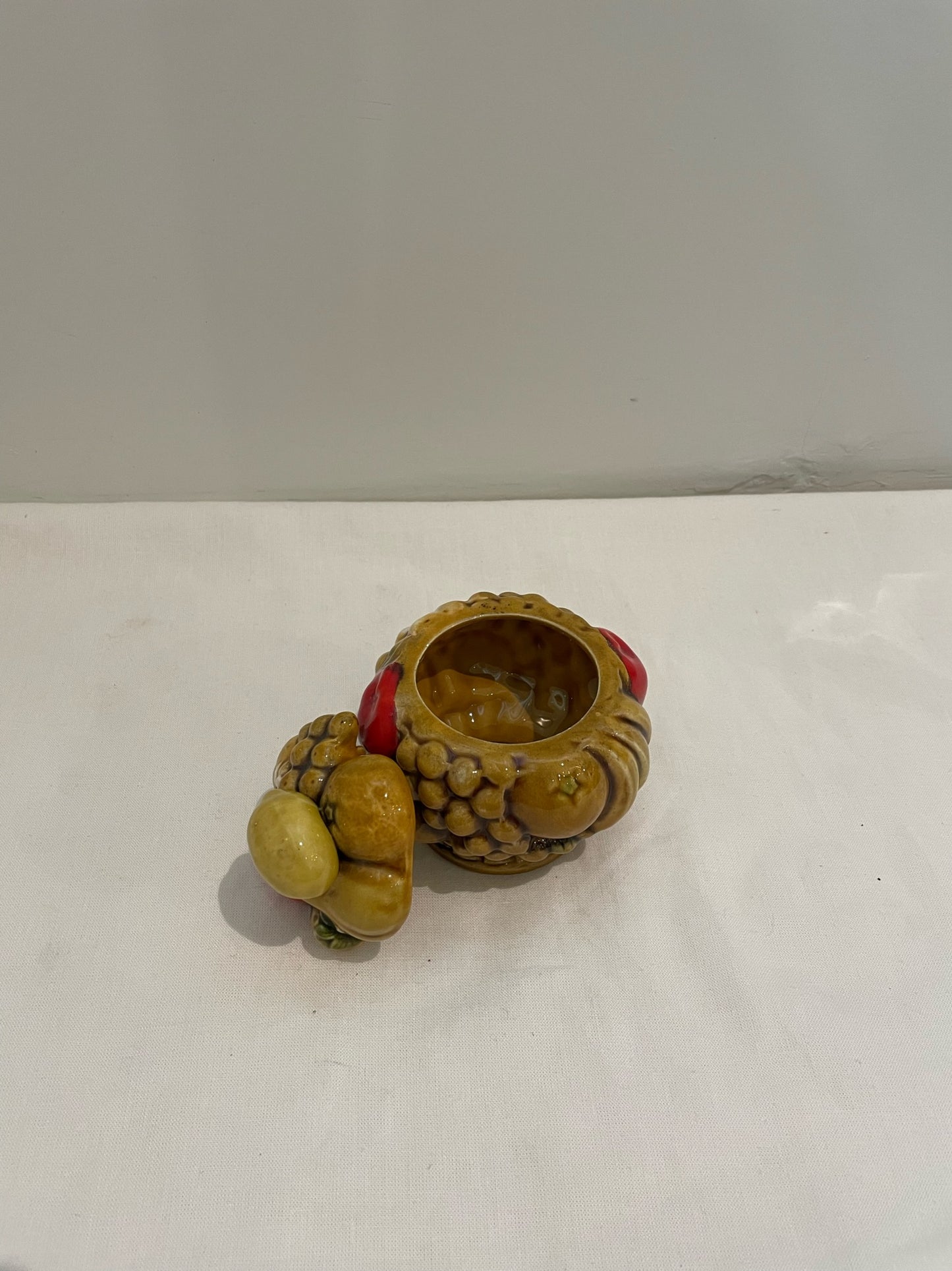 Japanese Fruit Motif Yellow Cream and Sugar Set