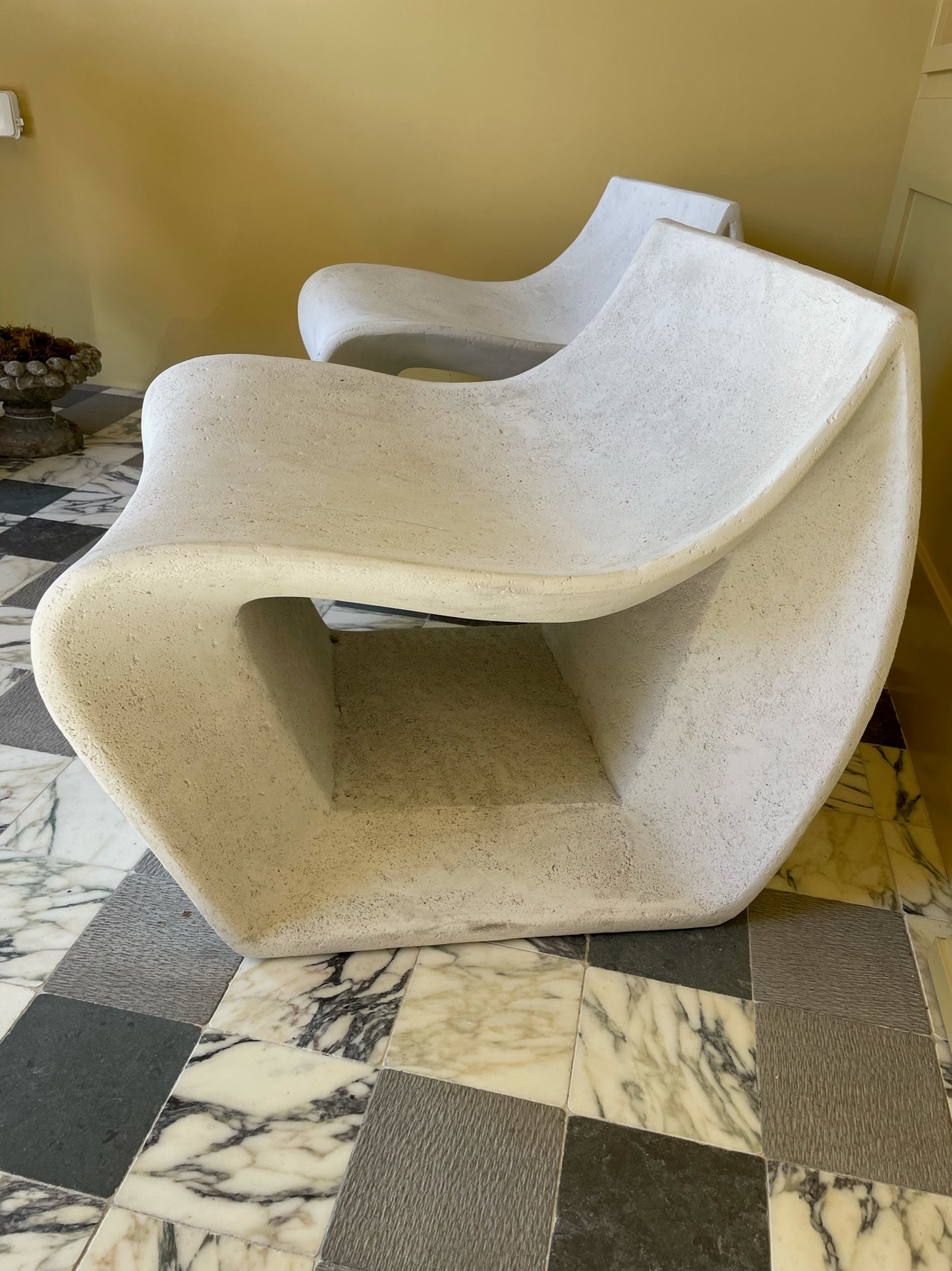 Cast Smooth Chair, Roman Stone