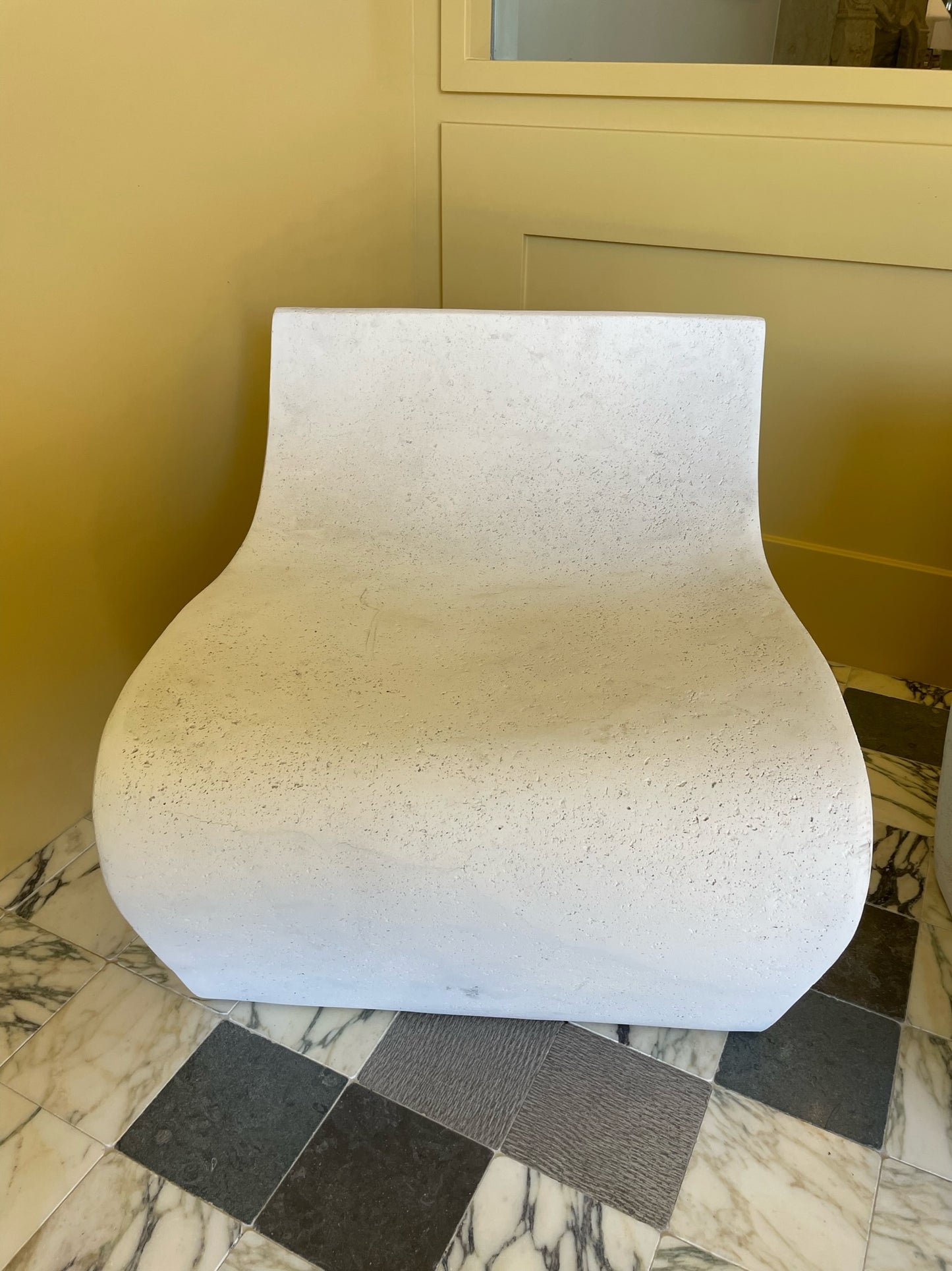 Cast Smooth Chair, Roman Stone