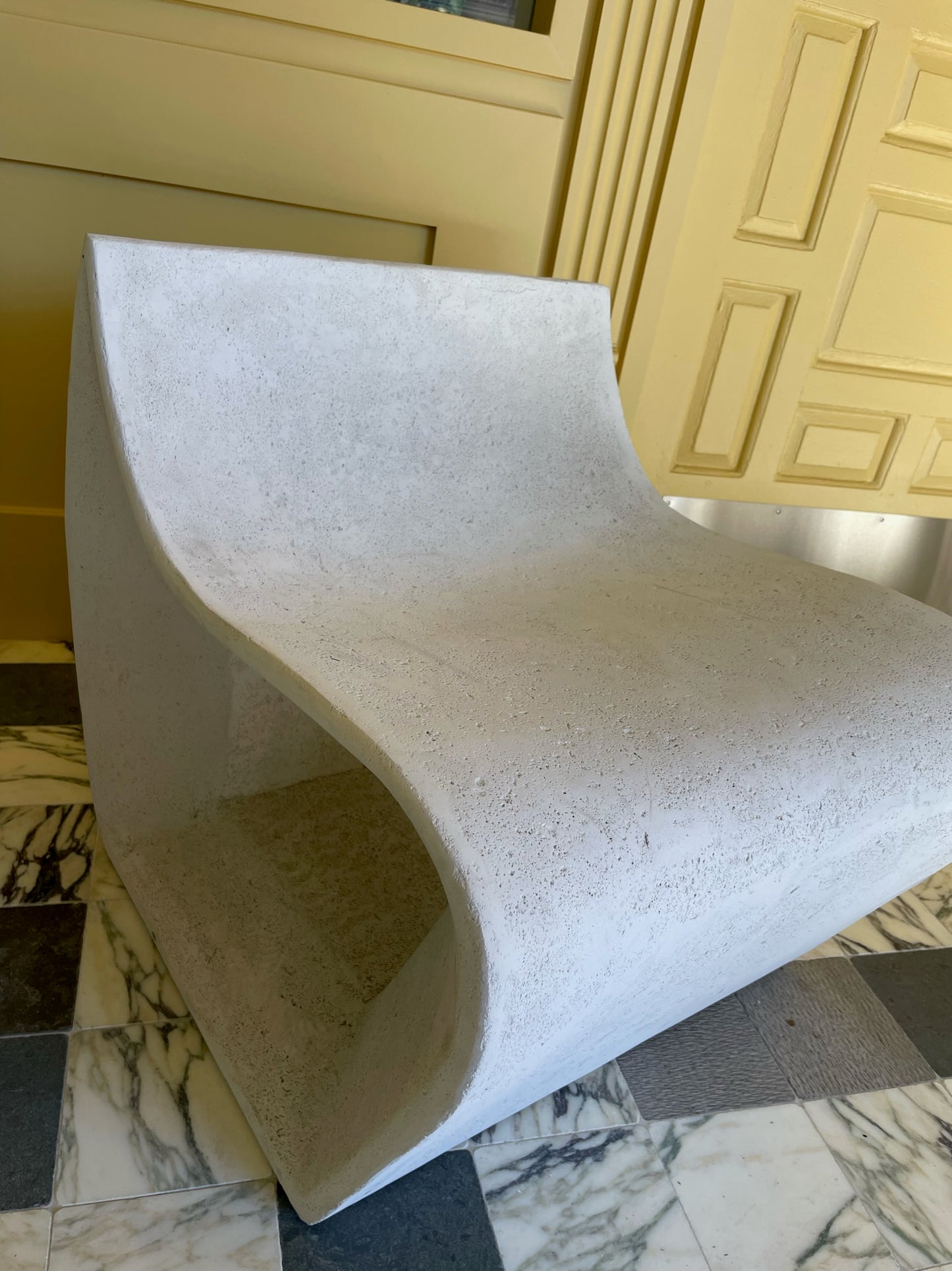 Cast Smooth Chair, Roman Stone