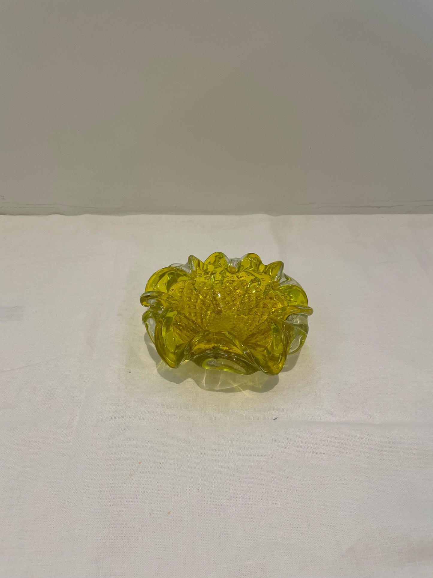 Yellow Murano Glass Bowl