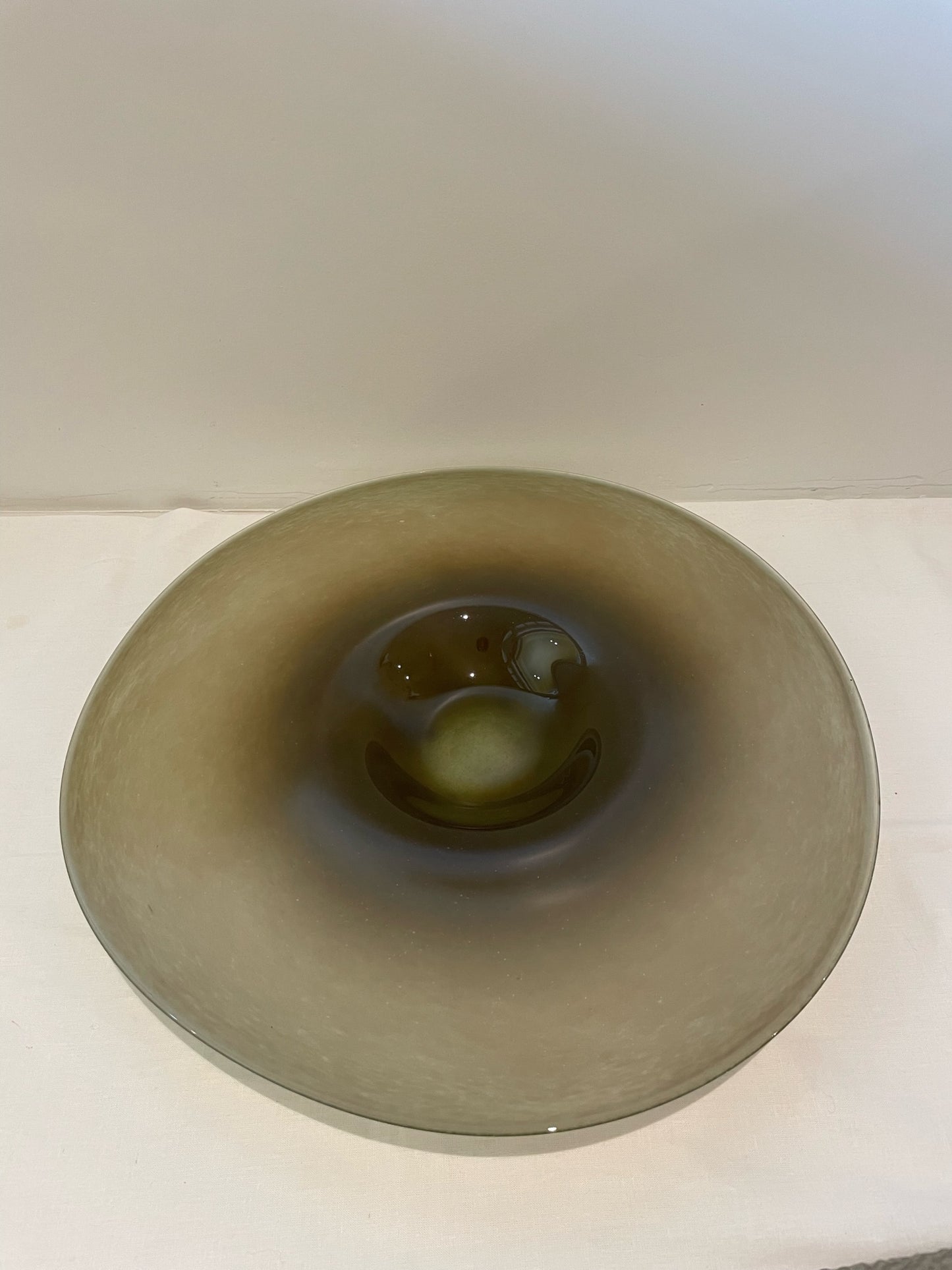 Hand-Blown Sage Green Bowl