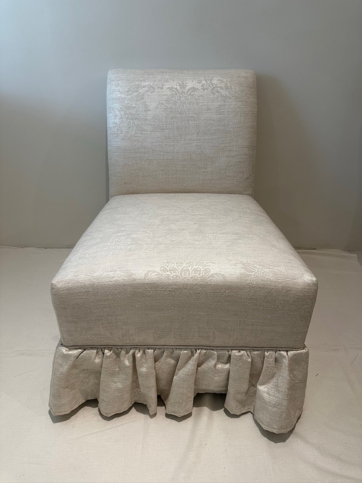Slipper Chair with Ruffle Detail