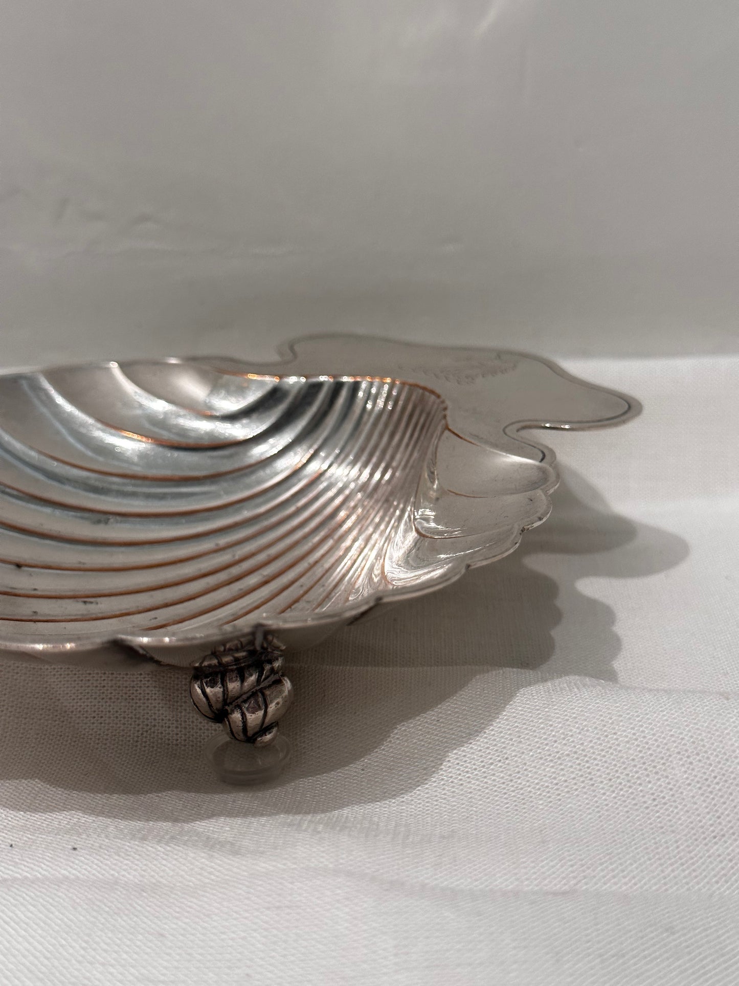 Vintage Silver Plate Shell Dish
