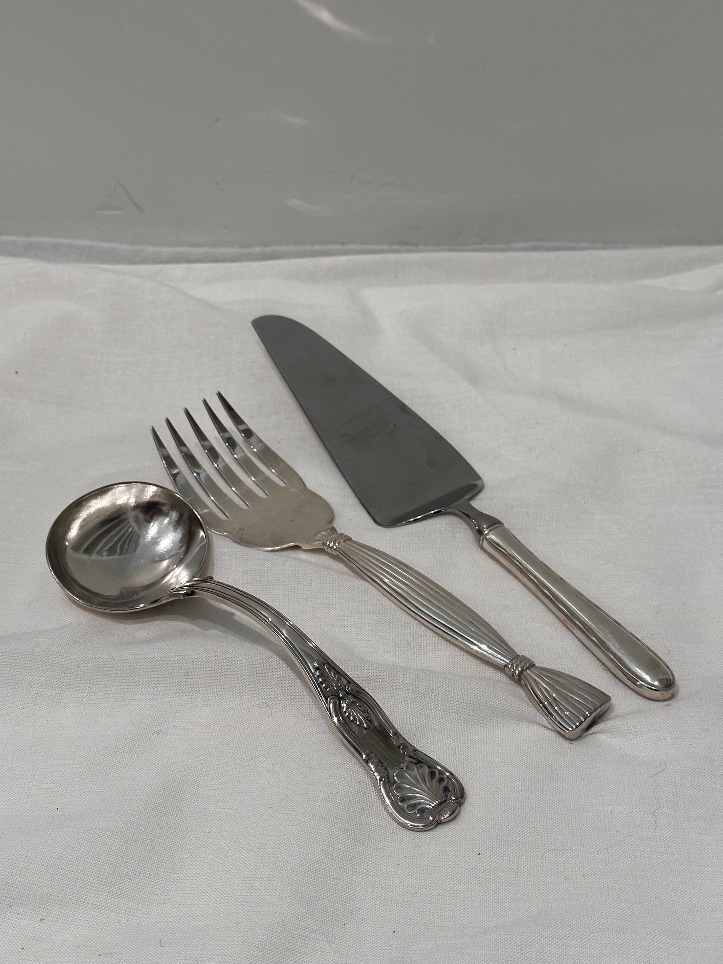 Silver Serving Pieces, Set of 3