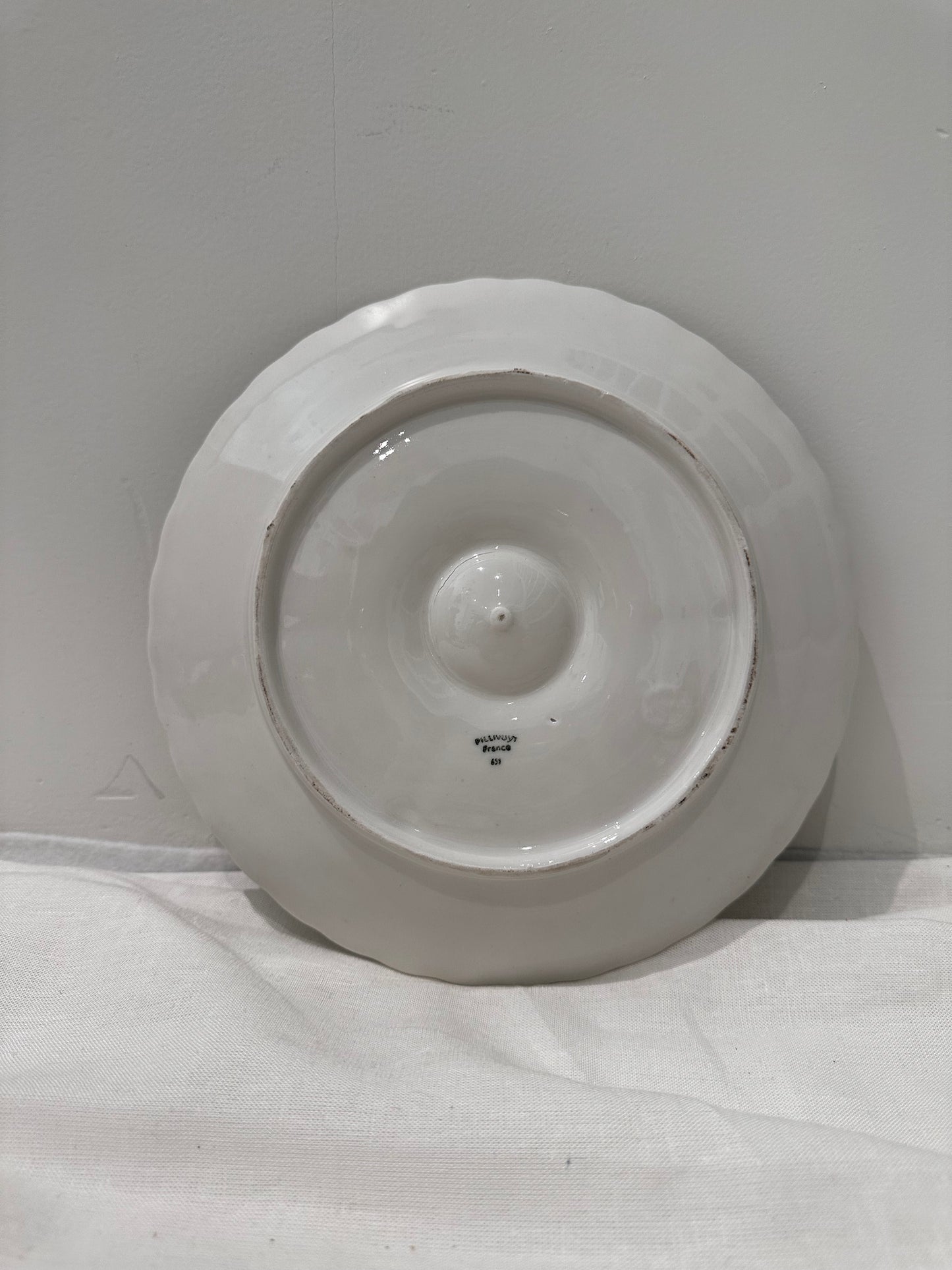 Limoges French Oyster Plate in Porcelain