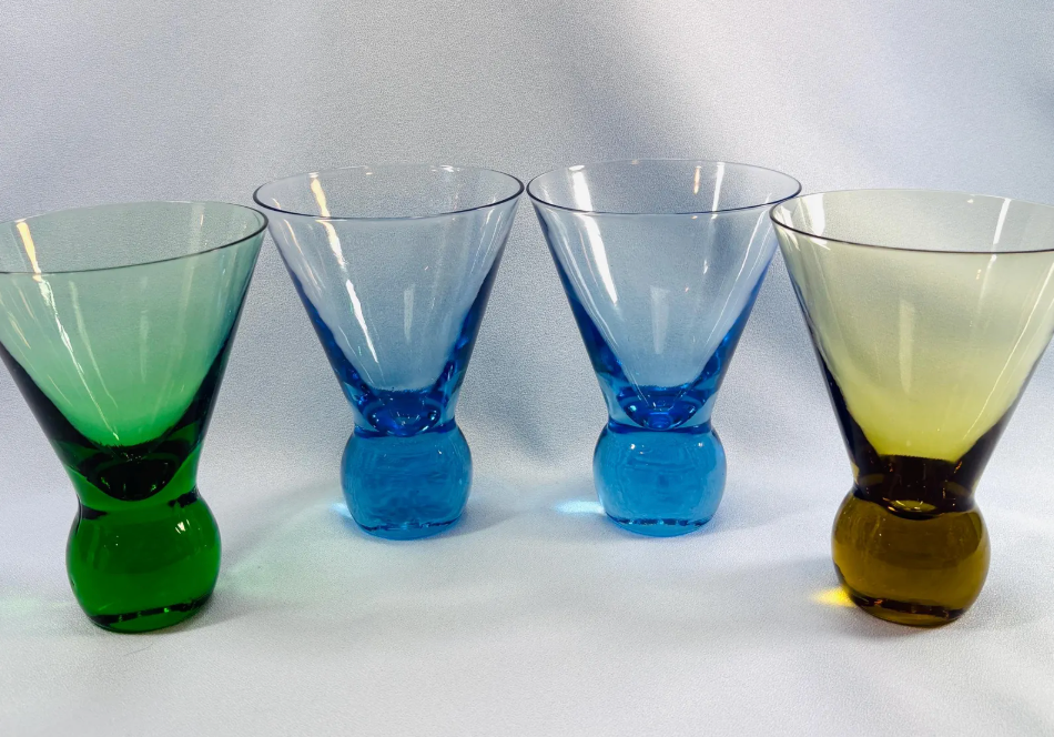 Ball Stem Martini Glasses, Set of 4