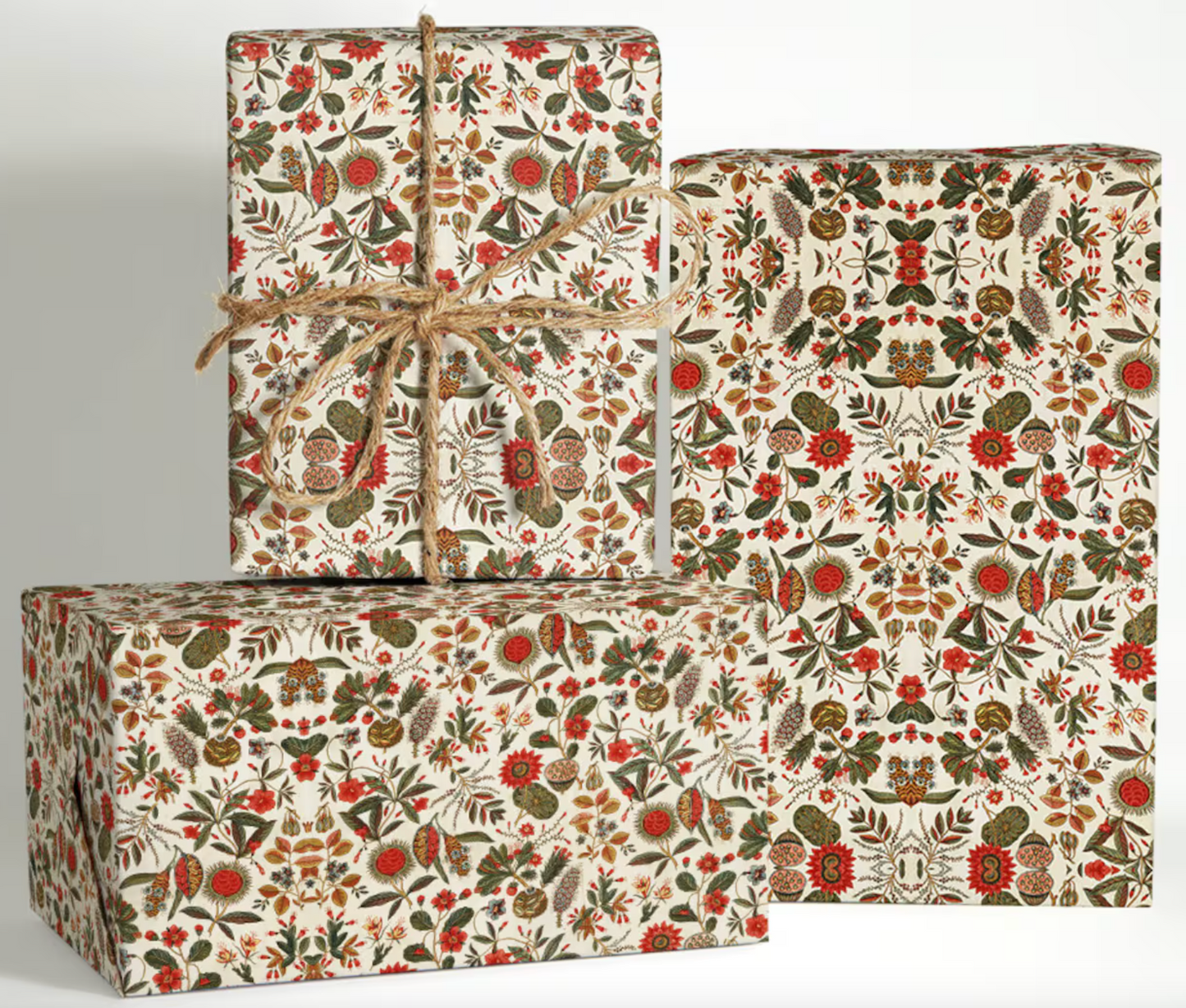 18th Century French Textile Christmas Wrapping Paper