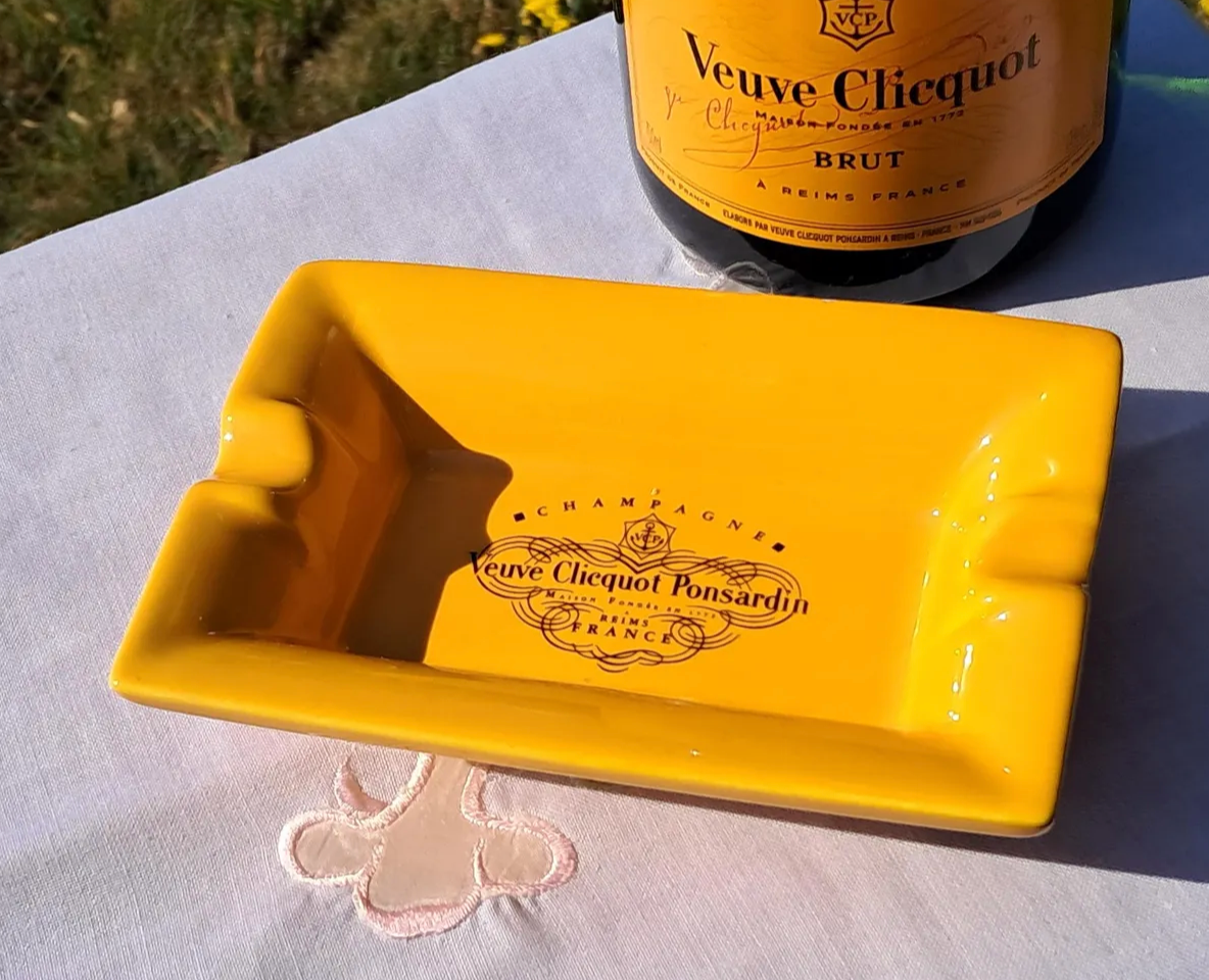 Veuve Clicquot Champagne Orange Ashtray