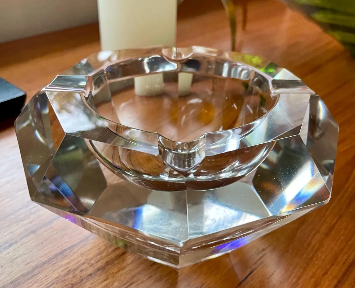Mid Century Italian Flavio Poli or Mandruzzato Murano Glass Ashtray