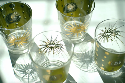 Vintage Fred Press Old Fashioned Glasses, Set of 4