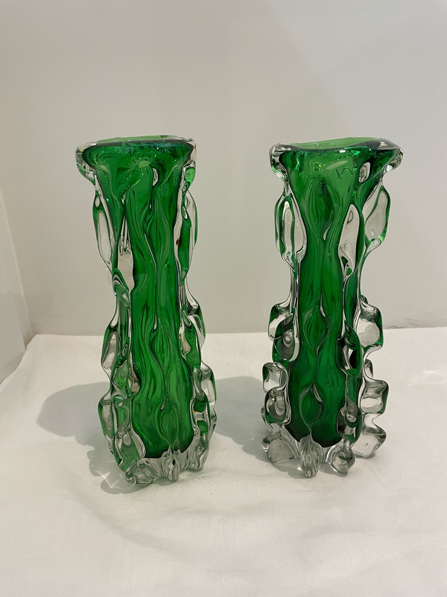 Green Art Glass Vase