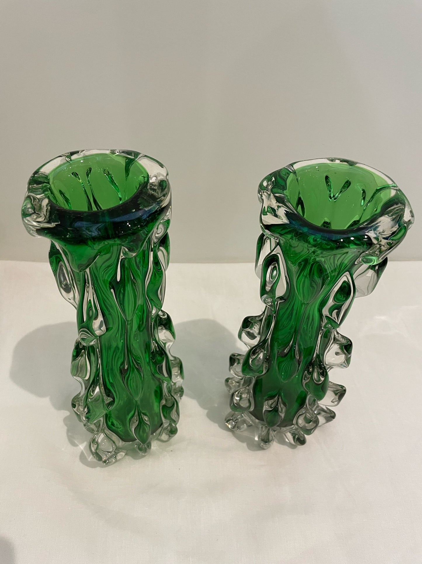 Green Art Glass Vase