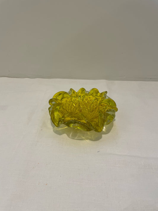 Yellow Murano Glass Bowl