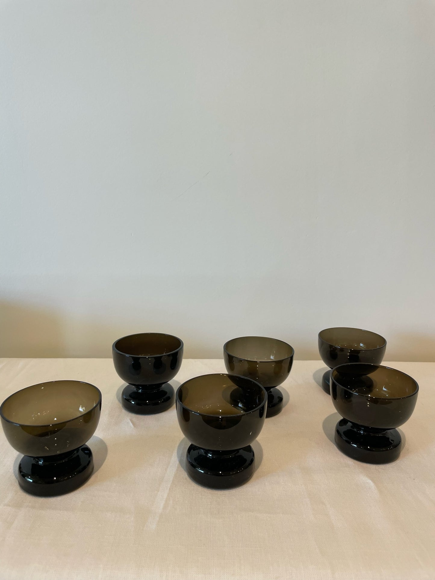 Black Glass Votives, Set of 6