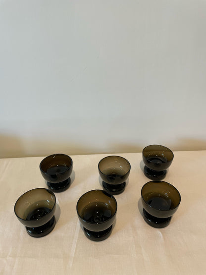 Black Glass Votives, Set of 6