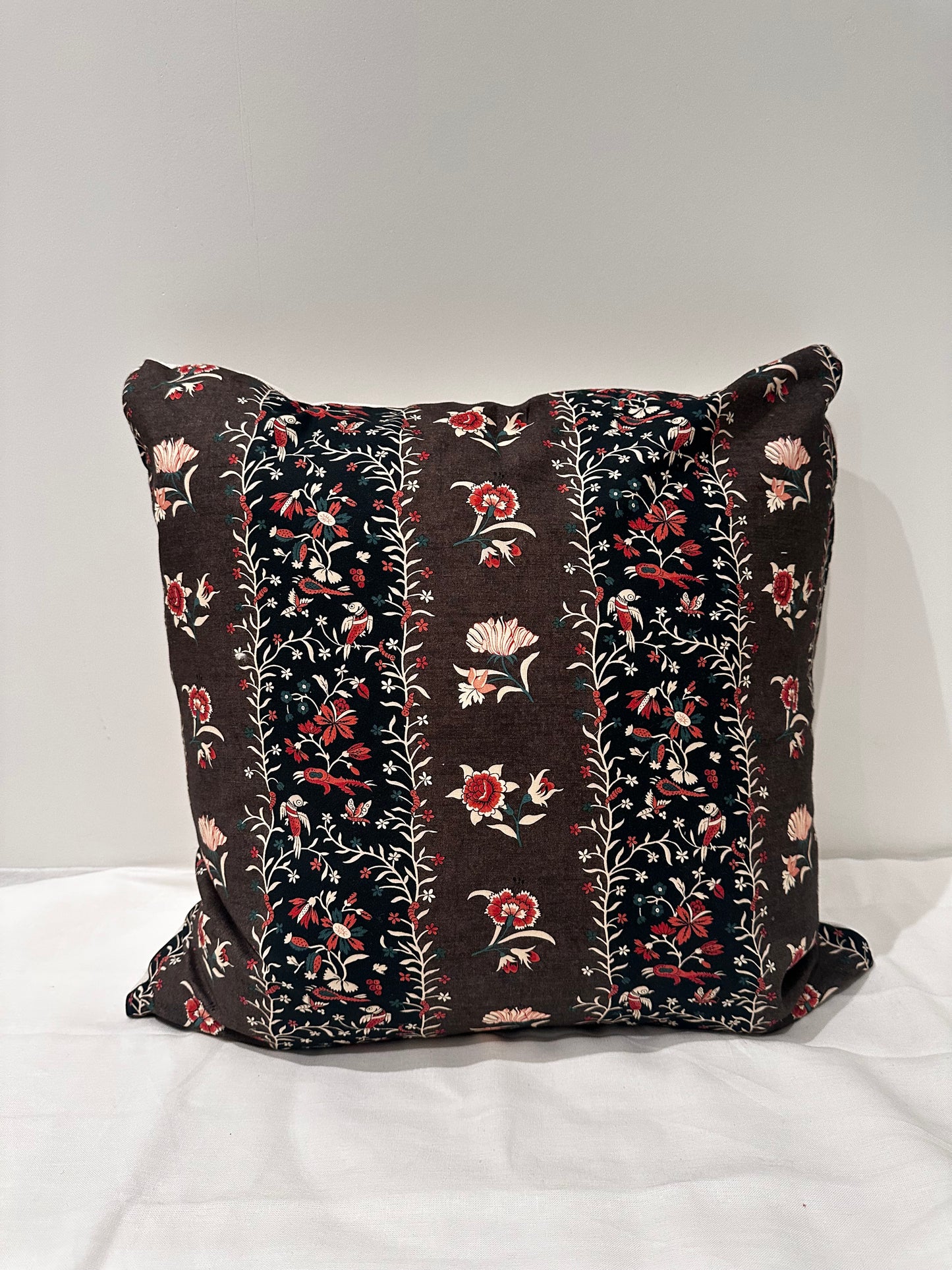 Calico Flower Stripe Pillow