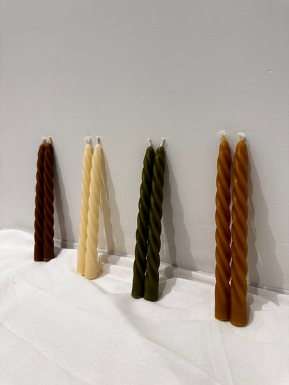 Pair of Twisted Taper Candles