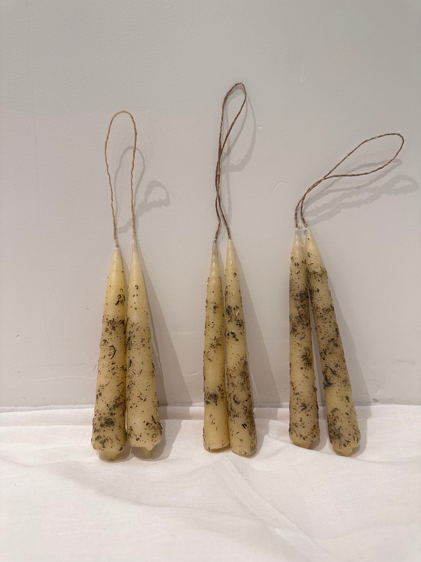 Sage Hand-Dipped Twin Candles