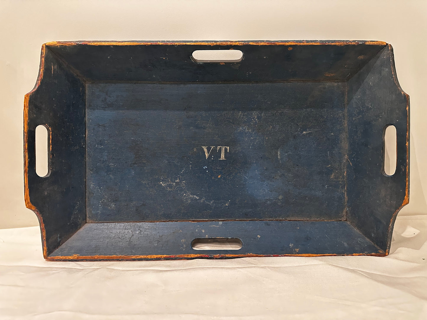 19th Century Blue Painted Tray