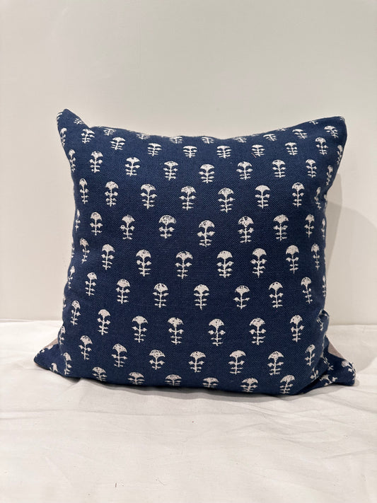 Blue Floral Motif Pillow