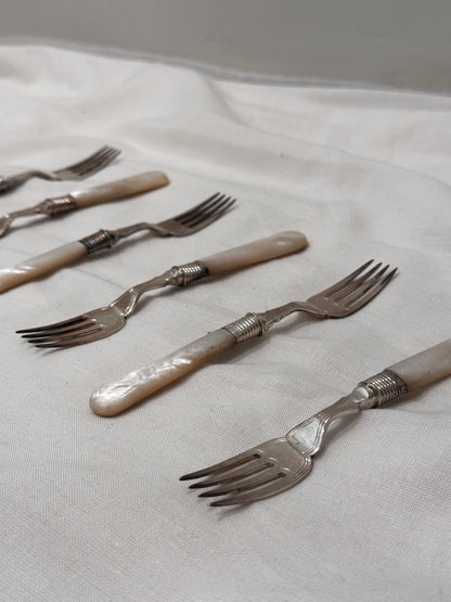 Victorian Seafood Forks, Set of 6