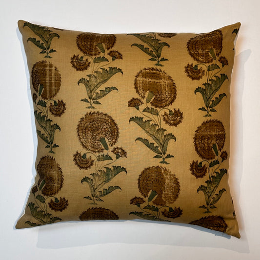 Brown Indian Flower Pillow