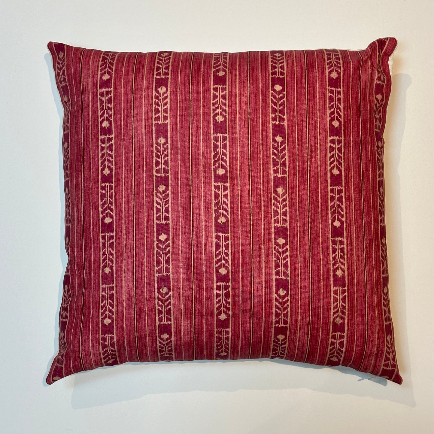 Berry Stripe Patterned Pillow