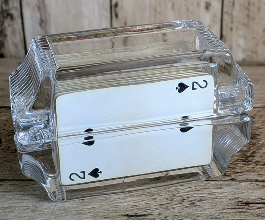 1920s Heisey #1508 Lidded Glass Card Holder