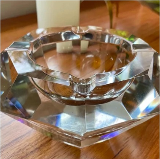 Mid Century Italian Flavio Poli or Mandruzzato Murano Glass Ashtray